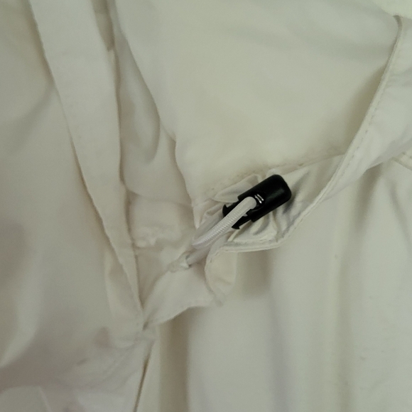 North Face Hyvent Hooded White Rain Jacket Windbreaker - Picture 10 of 15